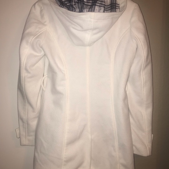 Forever 21 white coat with detachable hood - Picture 3 of 4